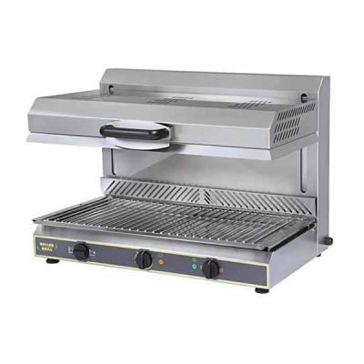 ROLLER GRILL Movable Roof Electric Salamander, Glass Ceramic with Plate Detection System SEM-800PDS