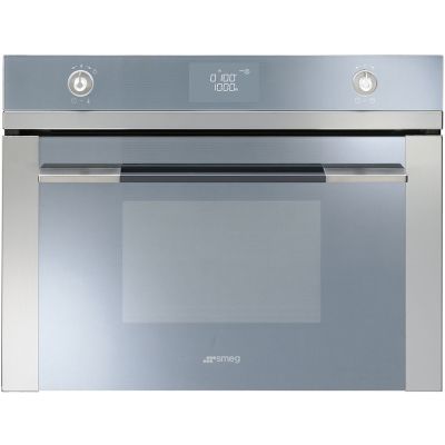 SMEG 45cm Linea Series Compact Combination Microwave Oven SF4120MC