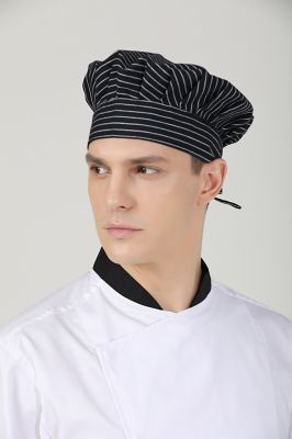 GREENCHEF Poppy Small Stripes Chef Toque HXT506PC