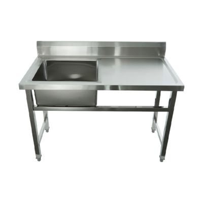 STRONG TRADING SS SINGLE BOWL SINK (LEFT) 1200MM (1200 X 700 X 850+100) ST-1BS-1200L-7D