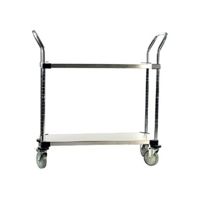 MAXEL SS Solid shelf with 2 U handle (5&quot; dia casters) | Dim 610x908x860+150mm(H) UC109