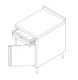SS CASHIER COUNTER C/W DRAWER