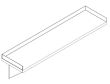 SS WALL MOUNTED SHELF C/W H/D BRACKET