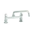 T&S Equip 8" Deck Mount Faucet Lever Handles 10" Swing Nozzle & 1/2" NPT Supply Nipple Kit 5F-8DLS10