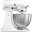 KITCHENAID 4.3L Classic Tilt Head Stand Mixer (Metallic Glossy - White) 5K45SSBWH