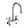 PRE-RINSE Workboard Faucet, Deck Mount, 4" Centers, Swivel Gooseneck, Lever Handles, 2" Shanks 9800-P3