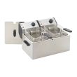 ROLLER GRILL Twin Tank Electric Counter Top Fryer with Timer FD80D