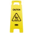 RUBBERMAID 26" Multilingual Caution Floor Sign (Yellow) FG611200YEL