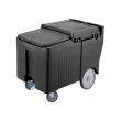 CAMBRO SlidingLid™ Black Mobile Ice Bin - 175 lb. Capacity ICS175LB110