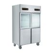 FRESH UPRIGHT DUAL TEMPERATURE REFRIGERATOR (STATIC COOLING) 4 DOORS FREEZER / CHILLER MUS10A2B2G