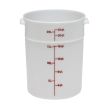 CAMBRO POLY 22QT ROUND CONTAINER (NATURAL WHITE) RFS22148
