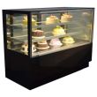 SOLID COOL 5' CAKE SHOWCASE SQUARE (2 TIER) - BLACK MARBLE (1500 x 700 x 1200 MM) SC1500-SR2BK