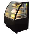 SOLID COOL 6' CAKE SHOWCASE CURVE (2 TIER) - BLACK MARBLE (1800 x 700 x 1200 MM) SC1800-CR2BK