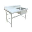 REDOR SS SINGLE BOWL SINK TABLE - RIGHT (1200 X 700 X 850/100 MM) RS-1BS-1200R