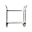 MAXEL SS Solid shelf with 2 U handle (5" dia casters) | Dim 610x908x860+150mm(H) UC109
