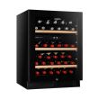 VINTEC NOIR "Black Glass" Borderless Dual Temperature Zone 40 bottles Wine Cellar V40SG2EBK (VWD050SBA-X)